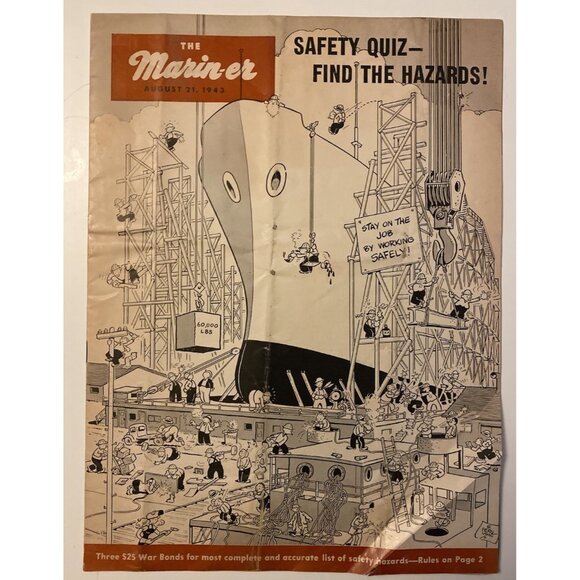 WWII Shipyard Magazine The Marin-er Rita Hayworth Black Interest Sausalito Navy - Picture 12 of 14